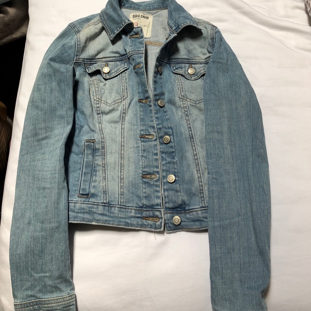 Light wash garage jean jacket
